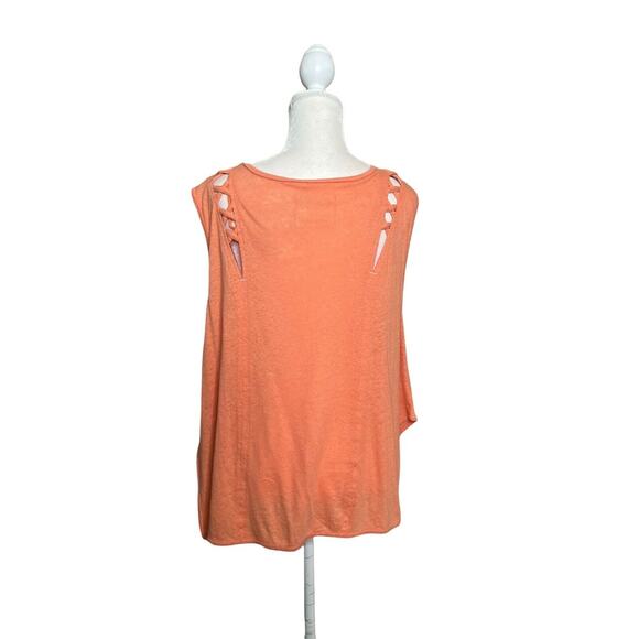 Free People We The Free Boho Summer End Tank Top Papaya Sz Small - Picture 6 of 11
